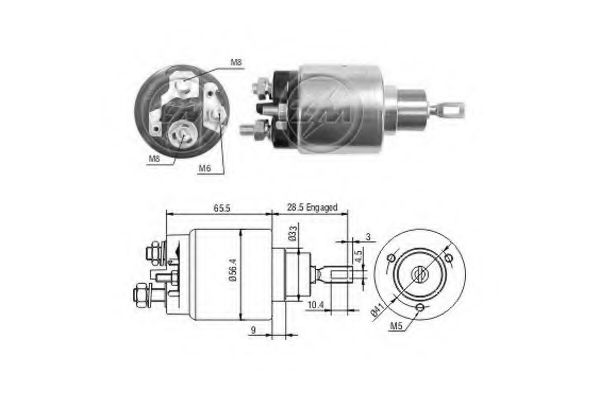 Solenoid, electromotor ERA 227163