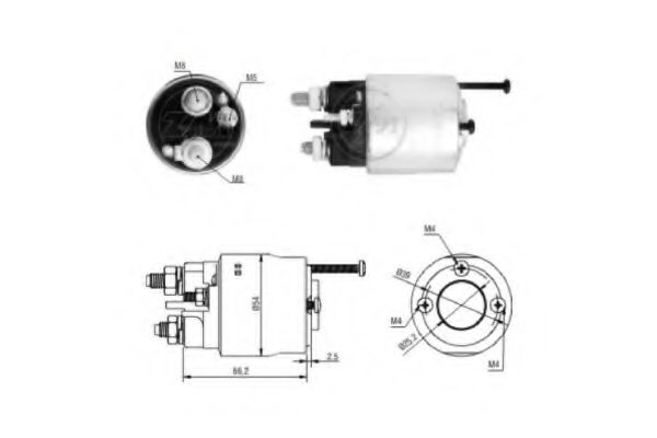 Solenoid, electromotor ERA 227175
