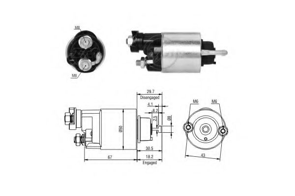 Solenoid, electromotor ERA 227192