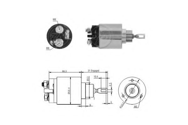 Solenoid, electromotor ERA 227203