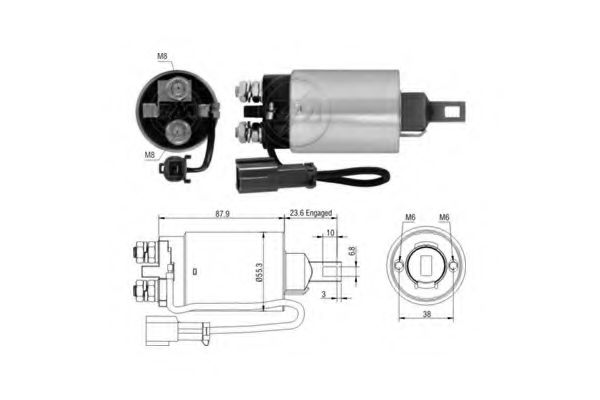 Solenoid, electromotor ERA 227204