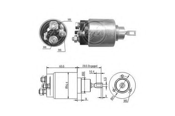 Solenoid, electromotor ERA 227225