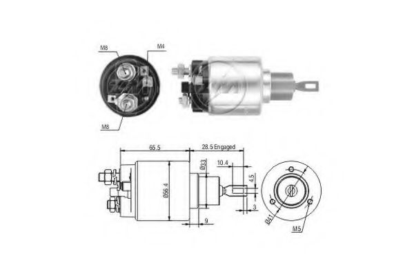 Solenoid, electromotor ERA 227251