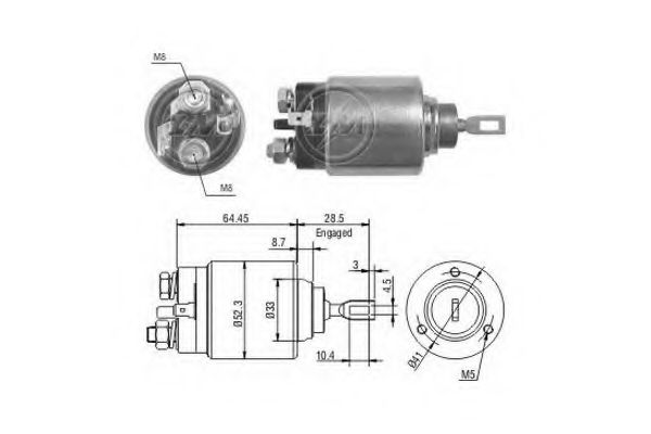 Solenoid, electromotor ERA 227264