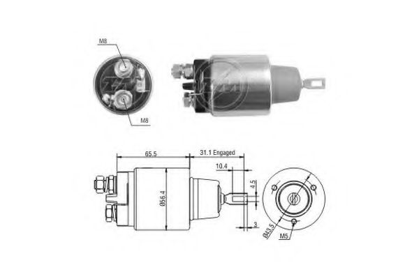 Solenoid, electromotor ERA 227268