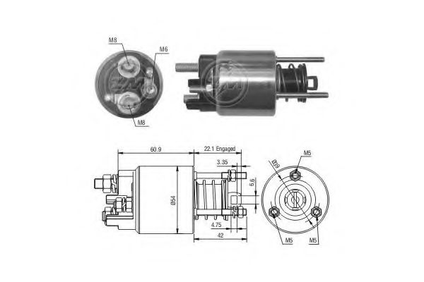 Solenoid, electromotor ERA 227281