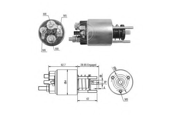 Solenoid, electromotor ERA 227284