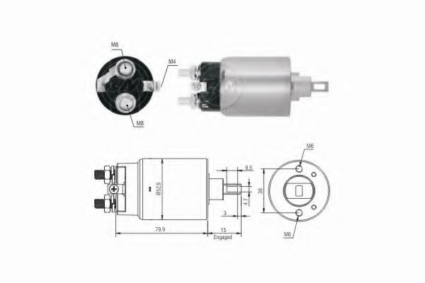 Solenoid, electromotor ERA 227290