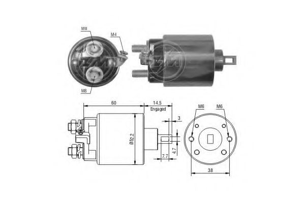 Solenoid, electromotor ERA 227299
