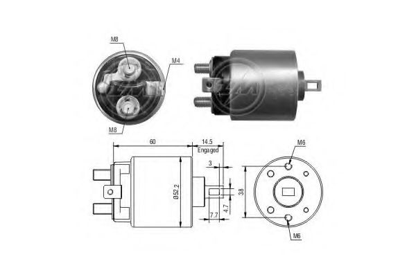 Solenoid, electromotor ERA 227301