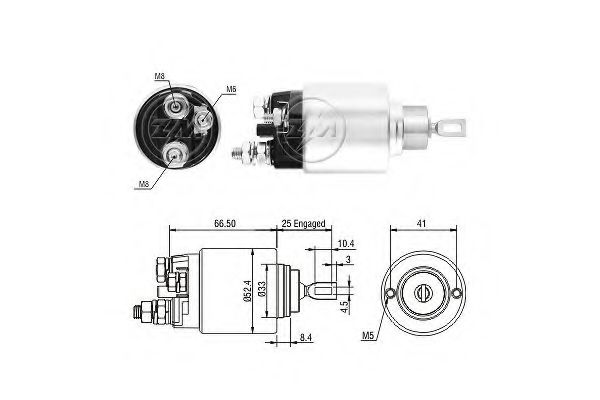 Solenoid, electromotor ERA 227305