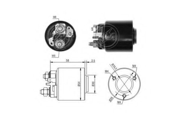 Solenoid, electromotor ERA 227383