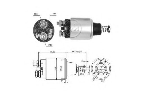 Solenoid, electromotor ERA 227462
