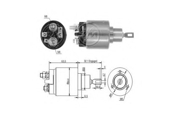 Imagine Solenoid, electromotor ERA 227486