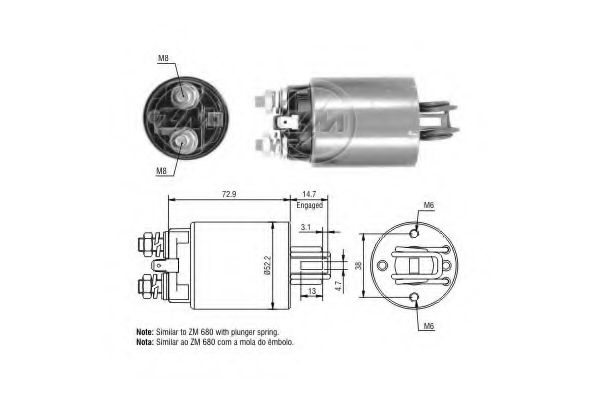 Solenoid, electromotor ERA 227504