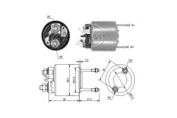 Solenoid, electromotor ERA 227519