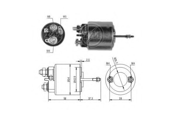 Solenoid, electromotor ERA 227529