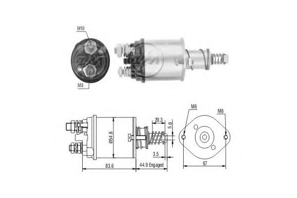 Solenoid, electromotor ERA 227556