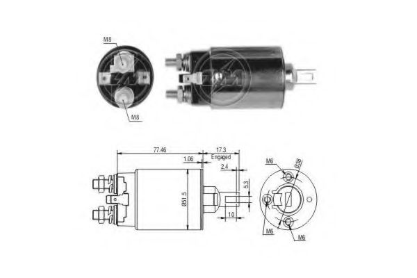 Imagine Solenoid, electromotor ERA 227660