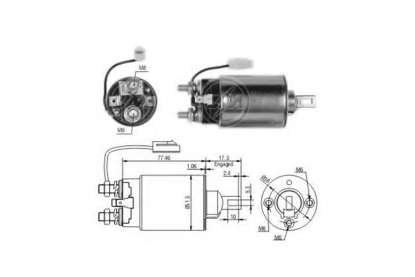 Solenoid, electromotor ERA 227663