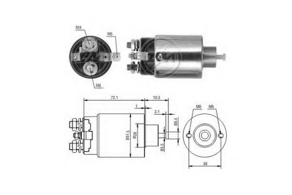 Solenoid, electromotor ERA 227666