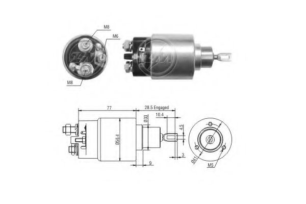 Solenoid, electromotor ERA 227671
