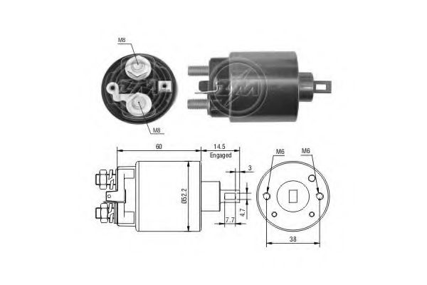 Solenoid, electromotor ERA 227693