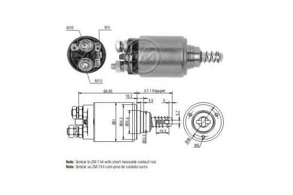 Solenoid, electromotor ERA 227728