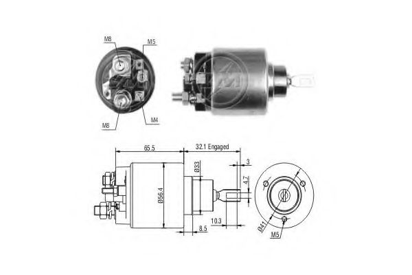 Solenoid, electromotor ERA 227753