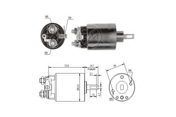Solenoid, electromotor ERA 227769