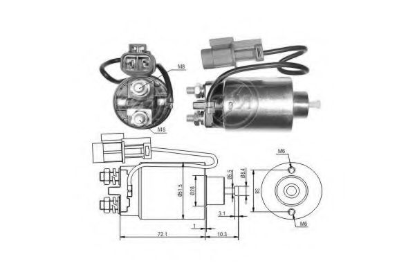 Solenoid, electromotor ERA 227783