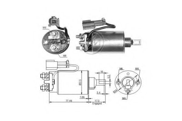 Solenoid, electromotor ERA 227788