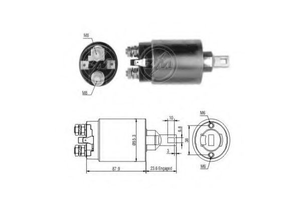 Solenoid, electromotor ERA 227849