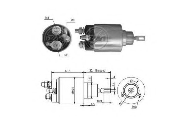 Solenoid, electromotor ERA 227876