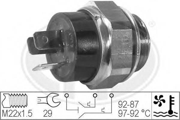 Imagine Comutator temperatura, ventilator radiator ERA 330207