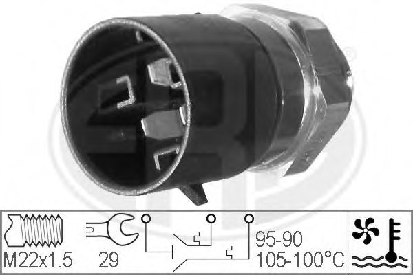 Imagine Comutator temperatura, ventilator radiator ERA 330217