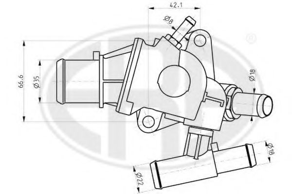 Termostat,lichid racire ERA 350339
