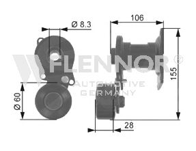 Imagine intinzator,curea transmisie FLENNOR FA22939