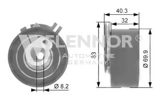 Imagine rola intinzator,curea distributie FLENNOR FS05492