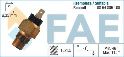 Comutator temperatura, racire FAE 35040