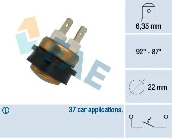 Imagine Comutator temperatura, ventilator radiator FAE 36070