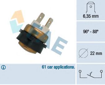 Imagine Comutator temperatura, ventilator radiator FAE 36080