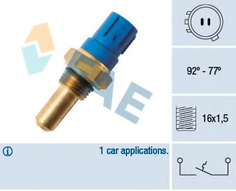 Imagine Comutator temperatura, ventilator radiator FAE 36380