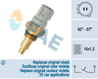 Imagine Comutator temperatura, ventilator radiator FAE 36390