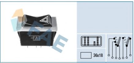 Comutator ,lumini de avarie FAE 62340