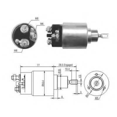 Solenoid, electromotor MEAT & DORIA 46028