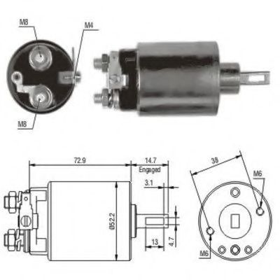 Solenoid, electromotor MEAT & DORIA 46055