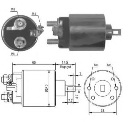 Solenoid, electromotor MEAT & DORIA 46056