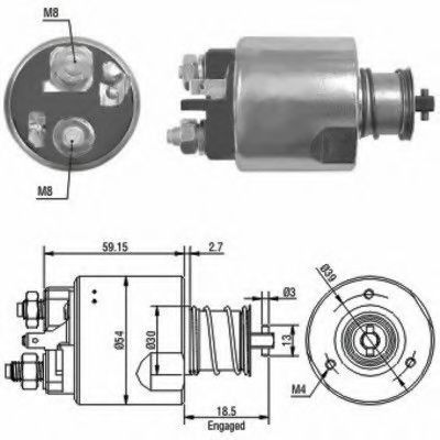 Solenoid, electromotor MEAT & DORIA 46087
