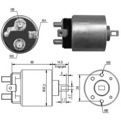 Solenoid, electromotor MEAT & DORIA 46092